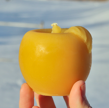 Load image into Gallery viewer, Beeswax Apple Candle - Pick Up Or In-Person Purchase Only!