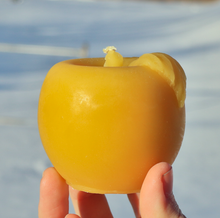 Load image into Gallery viewer, Beeswax Apple Candle - Pick Up Or In-Person Purchase Only!
