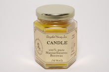 Load image into Gallery viewer, Recycled Honey Jar Beeswax Candles
